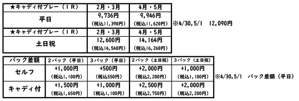 料金テーブル