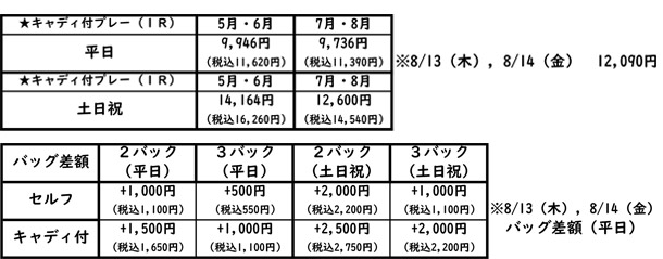 料金テーブル