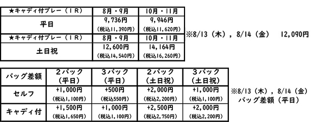 料金テーブル