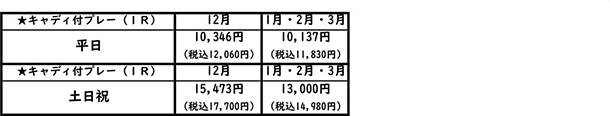 料金テーブル
