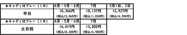 料金テーブル